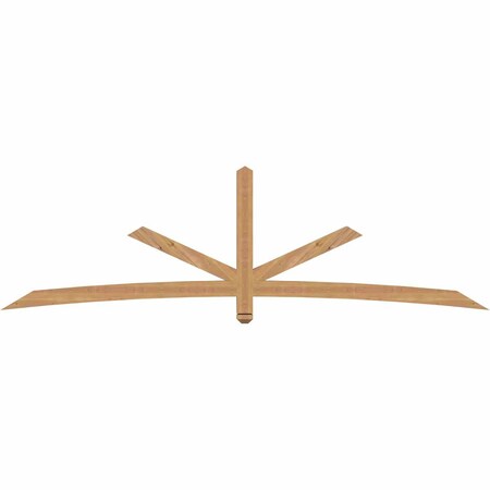 Ekena Millwork Alberta Timber Gable Bracket, Western Red Cedar, 108"W x 31 1/2"H x 3 1/2"D x 3 1/2"F, 7/12 Pitch GBW108X31X0404ALB00SWR